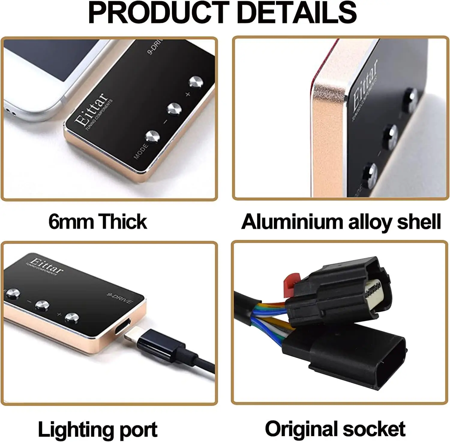 9 Drive 9-Mode Throttle Controller Pedal Accelerator Compatible with FORD F150/250/350/450/F550 2011+，MUSTANG 2011+，RANGER 2012+