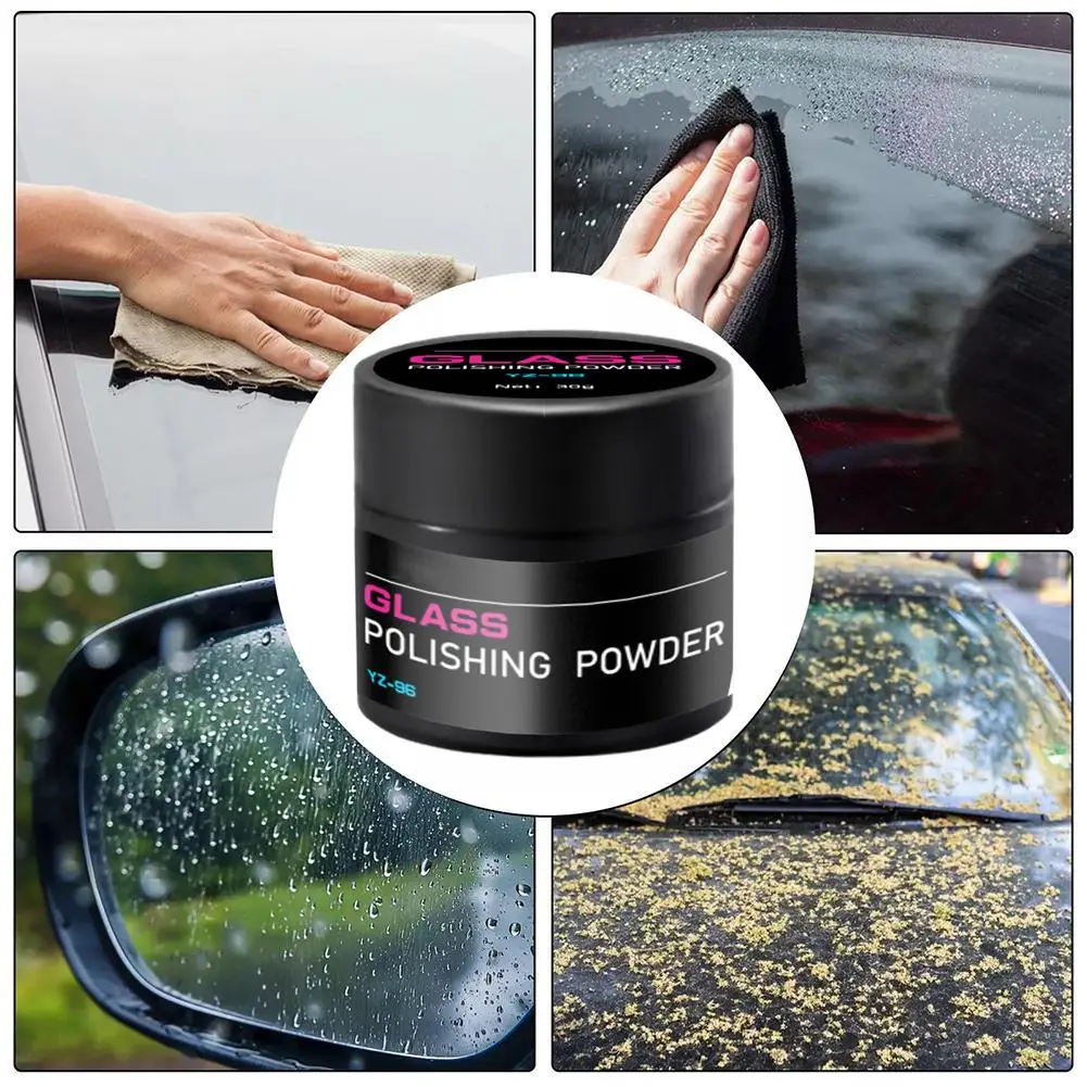 30g Cerium Oxide Powder For Glass Polishing Car Window And Mirror Repair Kit Car Scratch Compound Glass Oil Film Cleaner