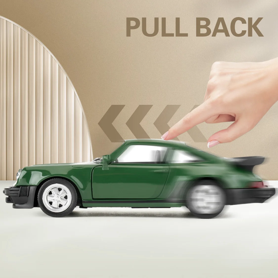 RMZ CITY 1/36 échelle Porsche 911 Trubo 1978 modèles de voiture moulés sous pression, véhicules rétractables en alliage de zinc Porsche 911 voiture jouet, voitures cadeaux pour garçons filles (vert)