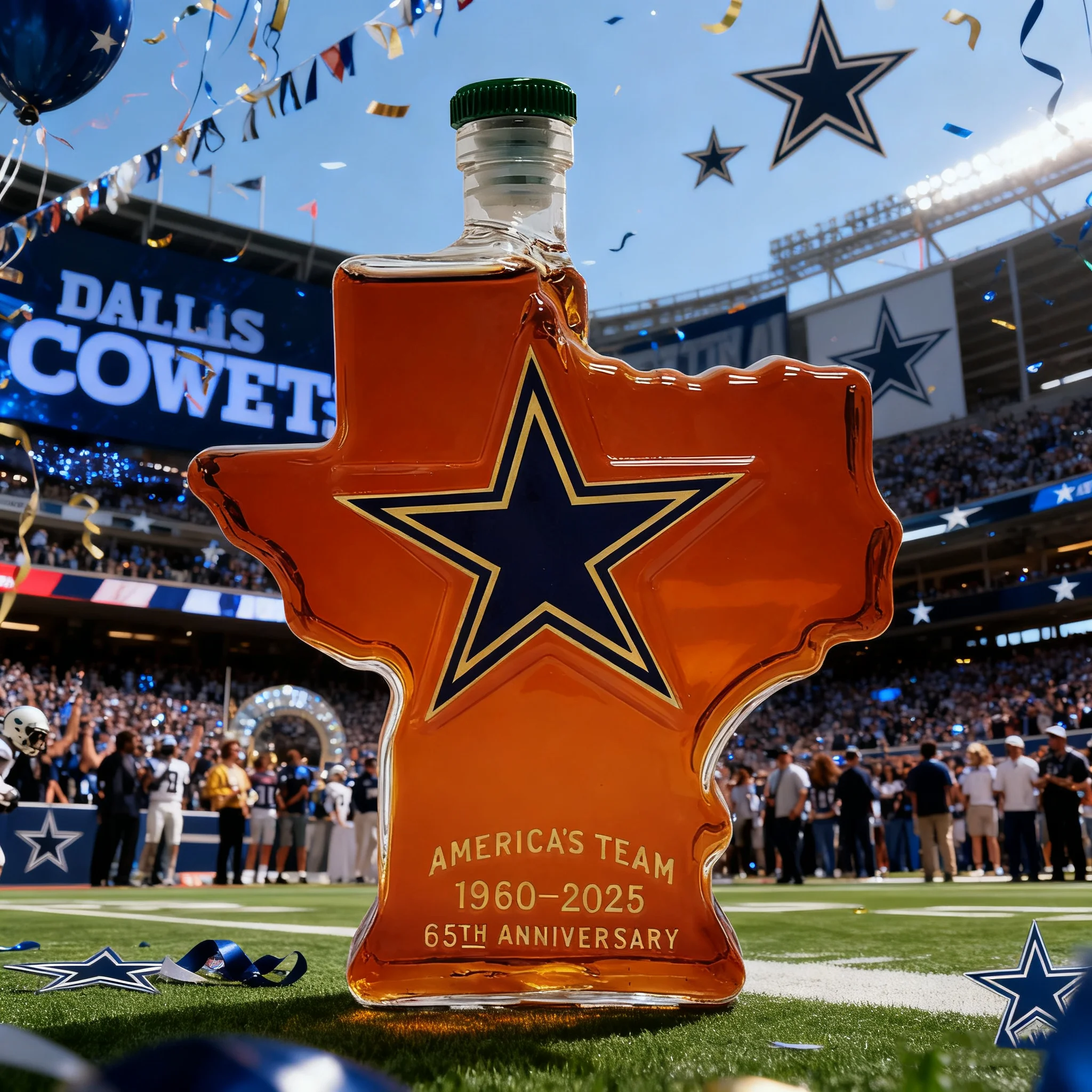 Juego de decantador de whisky para decantador del 65 ° aniversario de Dallas Cowboys para whisky, licor, escocés, ron, Bourbon, vodka,