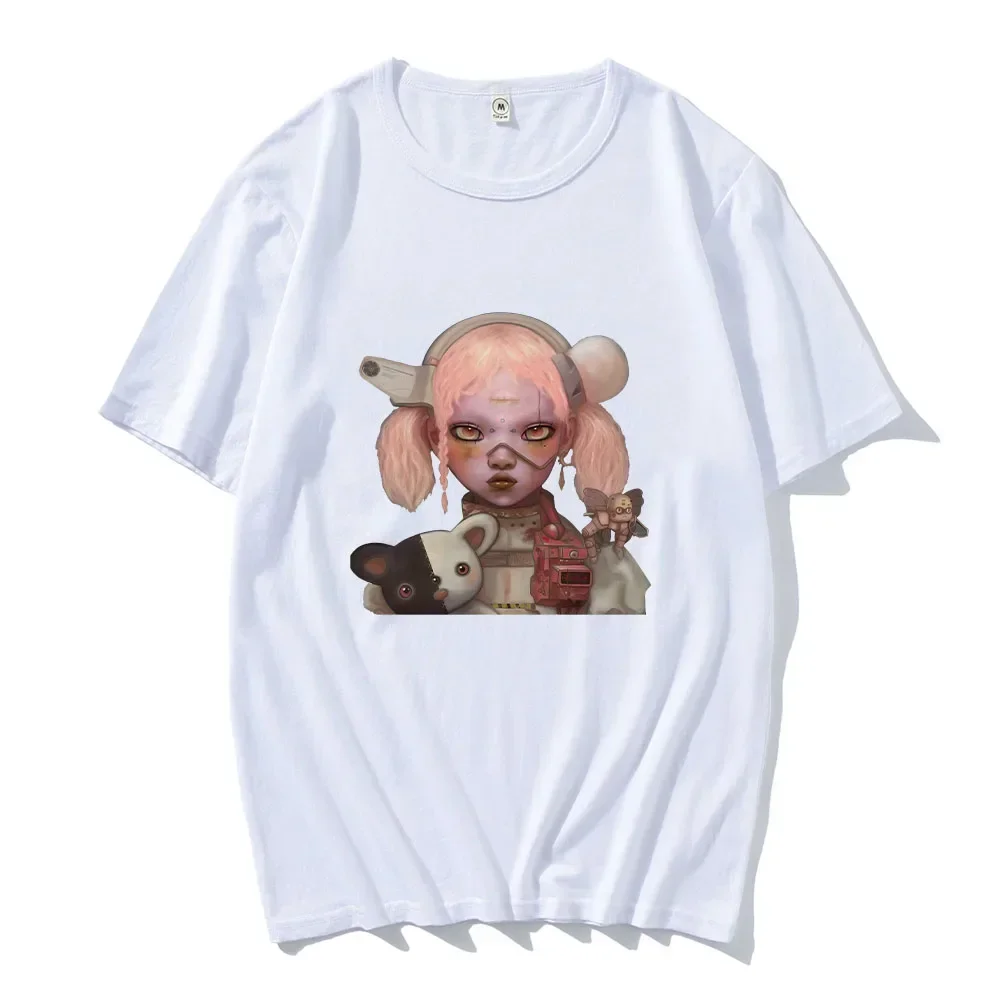 

Cartoon printed T-shirt men's summer fashion casual breathable short sleeve 100% cotton round collar original style
