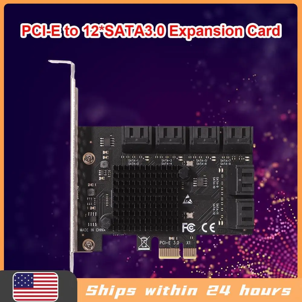 

10 Port PCIE Expansion Card PCIe SATA 3.0 Controller Adapter 6Gbps for Desktop