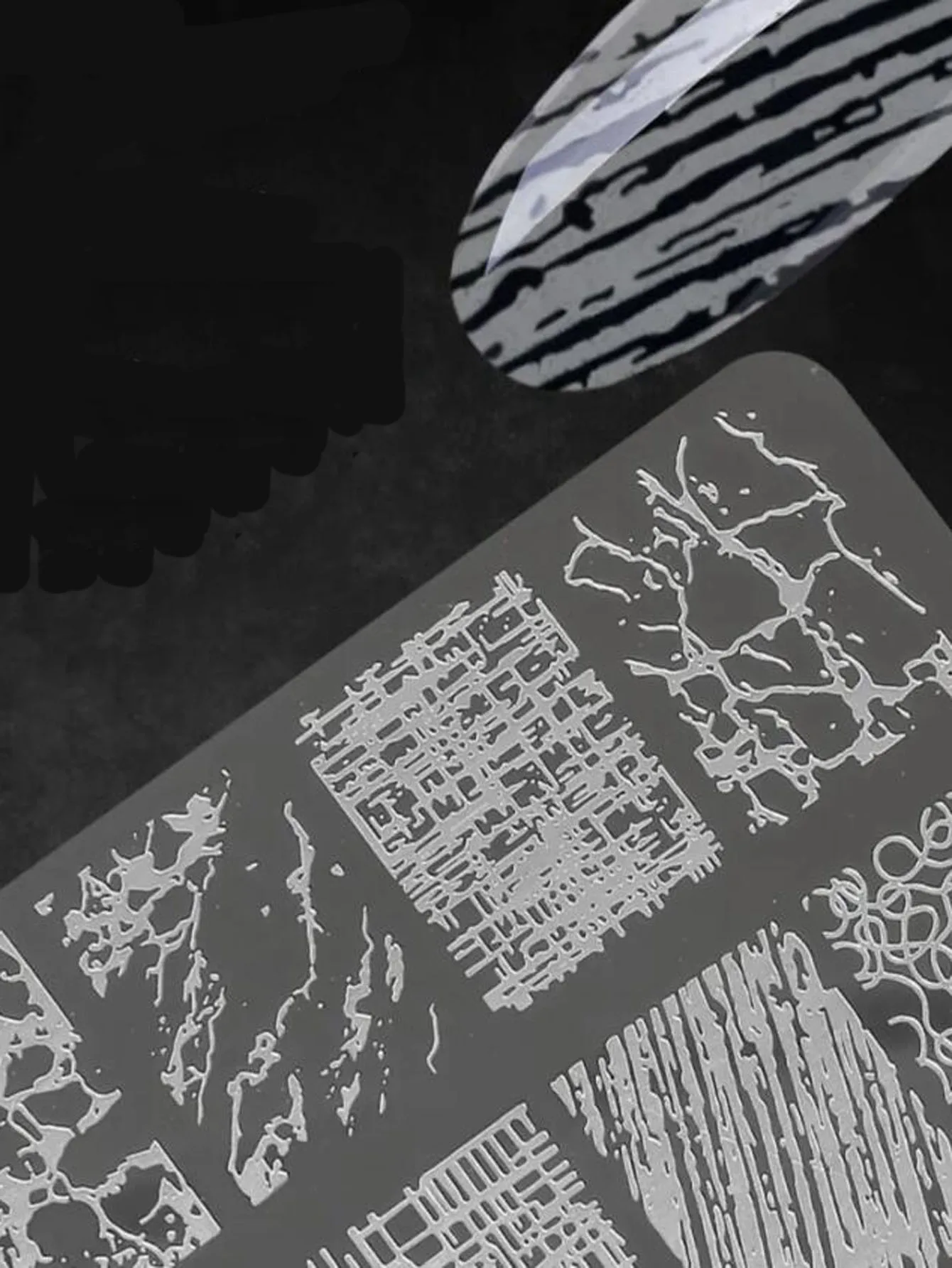 1PC Geometric Stripes Nail Stamping Plates Multi Shapes Image Stamp Template Nails Printing Tool 12X6cm Steel Nail Art Templates