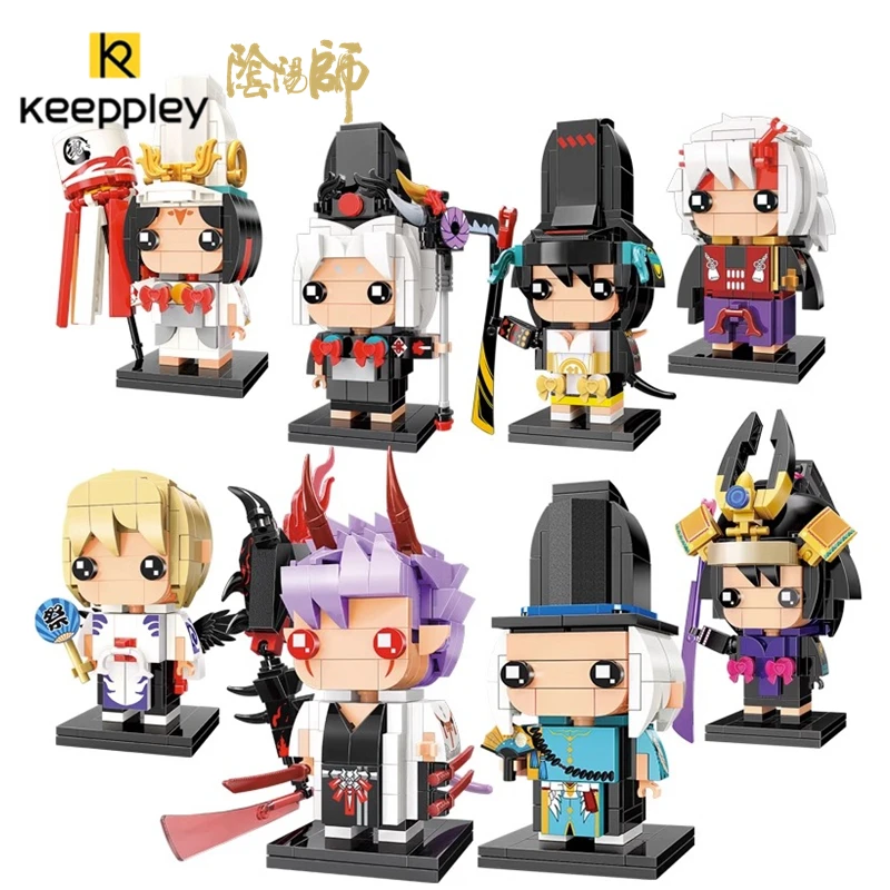 Keeppley Building Blocks Onmyoji เกมรุ่นเดียวกัน Kawaii ตุ๊กตารูปมือเด็กประกอบของเล่นวันเกิดคริสต์มาสของขวัญ