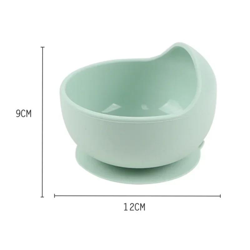 Baby Silicone Bowl Set BPA Free Non-slip Children's Suction Bowl Silicone Spoon Kids Food Grade Cute Safety Waterproof Tableware