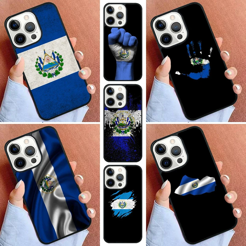 Custodia per telefono bandiera nazionale El Salvador per iPhone 17 Air 16 15 16e 14 Pro max 11 13 12 Max Plus Cover Capa