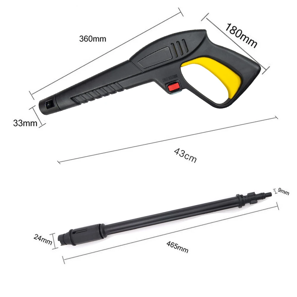 Pistola de agua de chorro genuina, pistola de pulverización de lavado de coche, pistola de boquilla de lanza para lavado Vax Craftsman Briggs amp