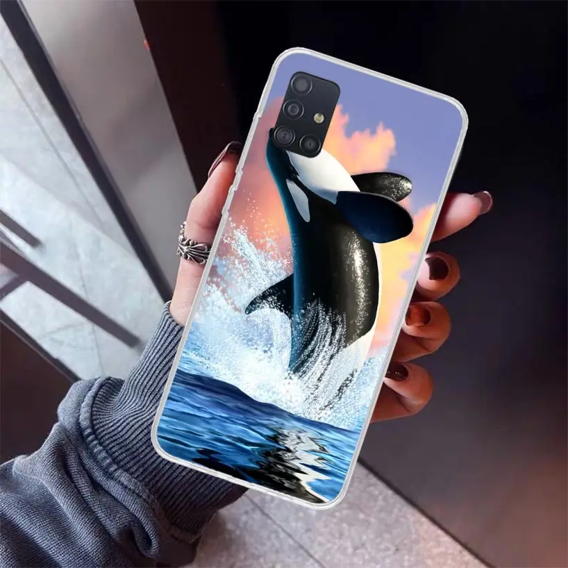 Sea Orcinus Orca Phone Case for Samsung Galaxy A51 A71 A41 A31 A21S A11 A01 A50S A70 A40 A30S A20E A20S A10S A6 A7 A8 A9 Plus