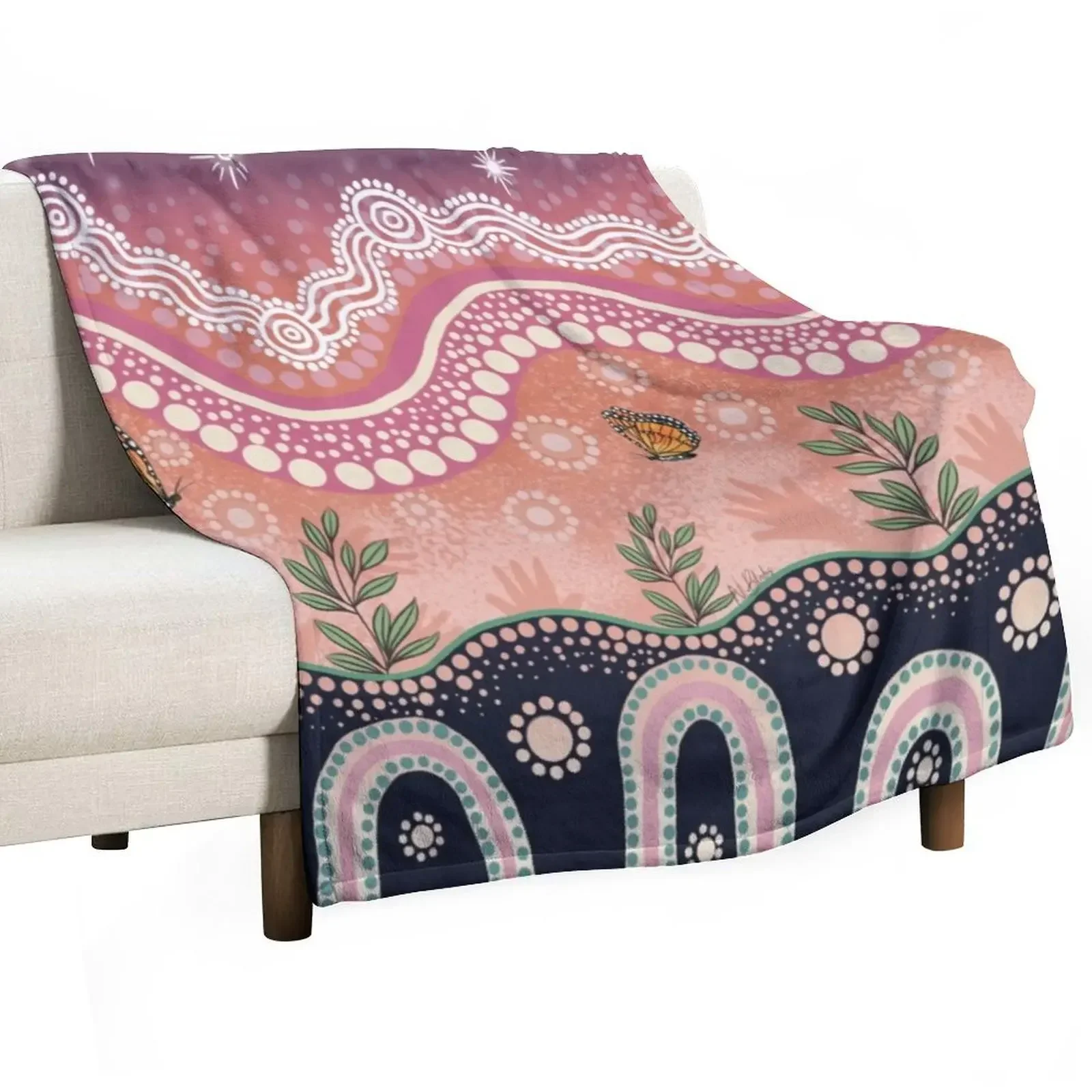 

Butterfly Dreaming Throw Blanket Decorative Sofa decorative Blankets