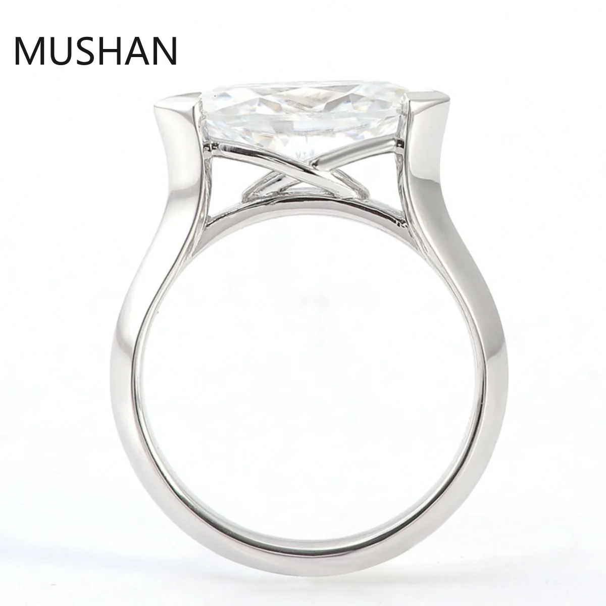 MUSHAN Luxury Custom 14K 18K Gold Rings Band Jewelry With Moissanite Diamond Lab Grown Gemstones Diamond Wedding Ring For Women