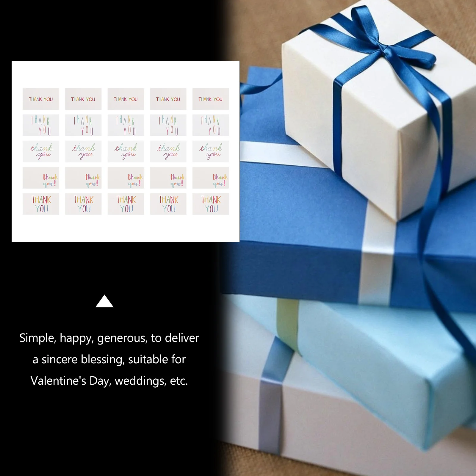 Tarjetas de agradecimiento de 150 Uds., tarjetas de felicitación creativas de bendición para fiesta de boda, mensaje de vacaciones, postal delicada, postal de felicitación