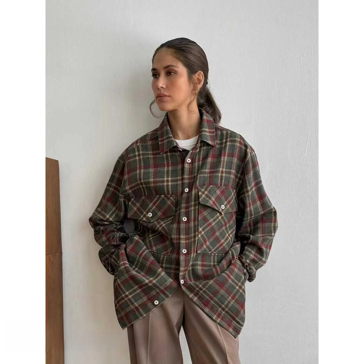 

Свободный Cheered irt Повседневный Универсальный Повседневный irt Винтаж Свободный ket irt Женский Премиум Faion Летний Long Sve Pol...