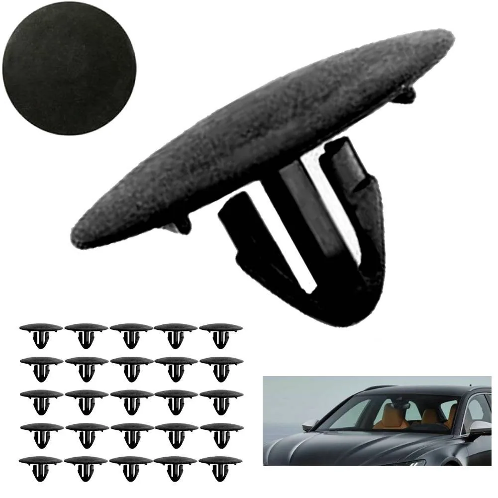 

25 Pcs Car Hood Insulation Retainer Black Plastic Clips Fastener For Toyota 90467 09050 Rivet Retainer Car Parts