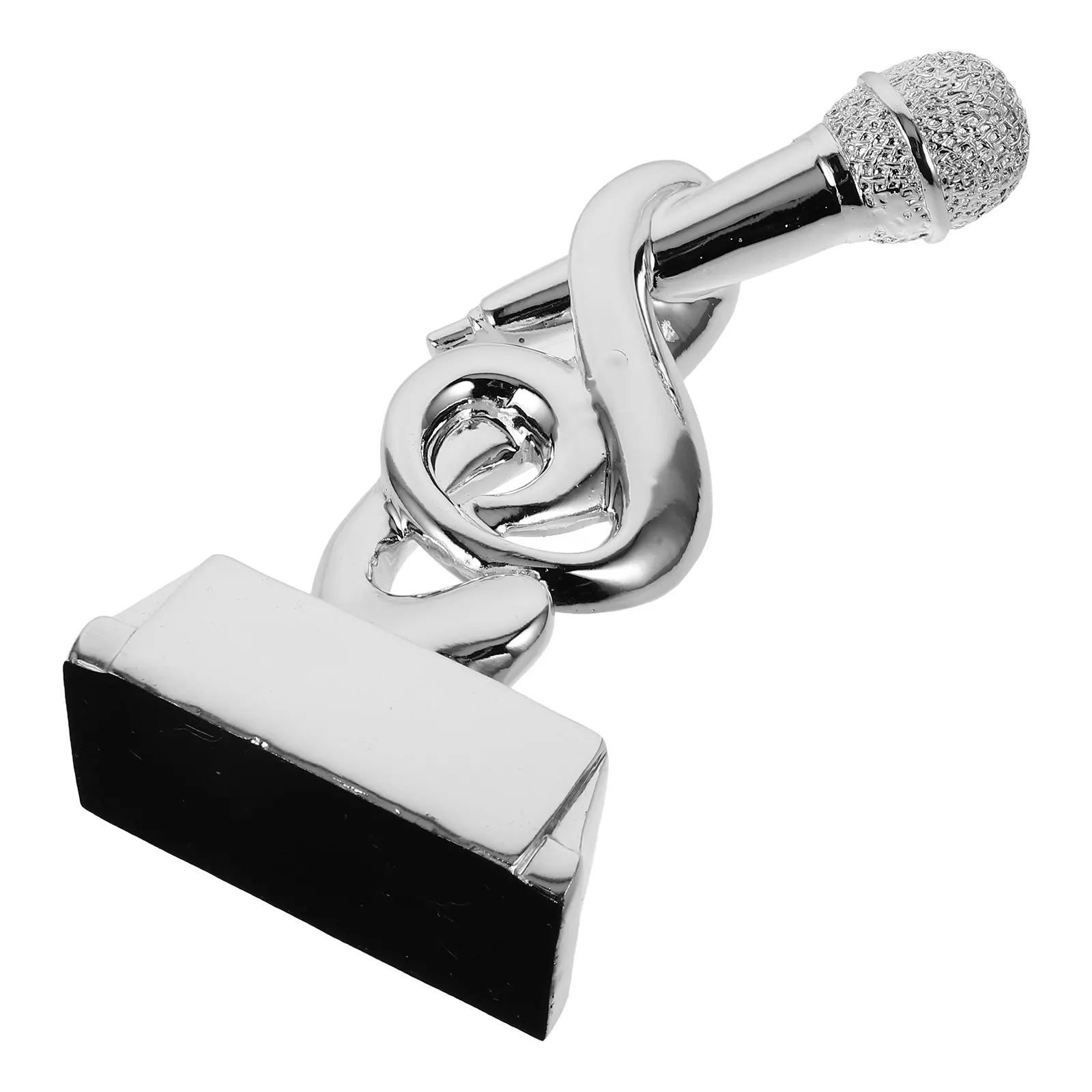 

Настольный микрофон-трофей серебристого цвета для музыкальных конкурсов, караоке и вечеринок