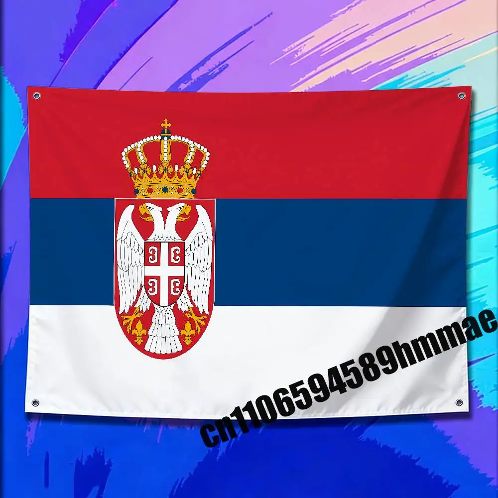 

For Serbia Serbian coat of arms Flag 50*70cm 60*90cm 80*120cm 100*150cm 150*200cm Camp Wall Banner Tapestry Cover
