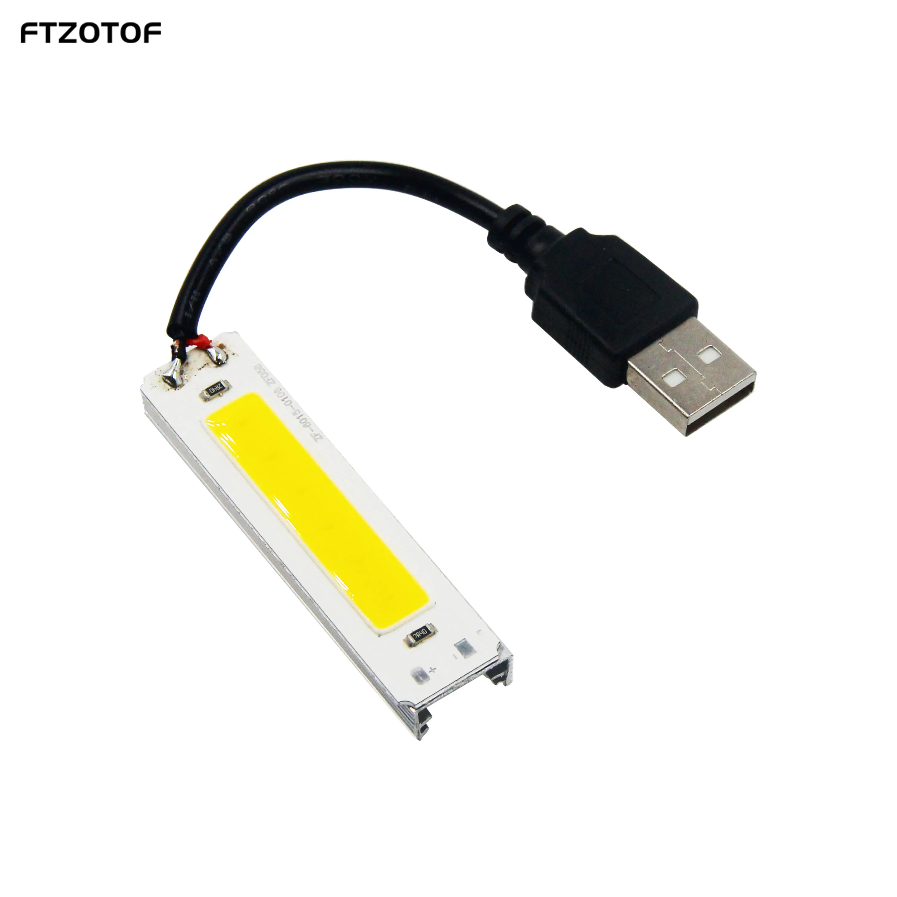 FTZOTOF Светодиодный барный светильник USB Портативный 2 Вт 5 В постоянного тока 60*15 мм COB Источник освещения Чип Встроенный теплый цвет Холодный белый Для рисования Рабочая лампа