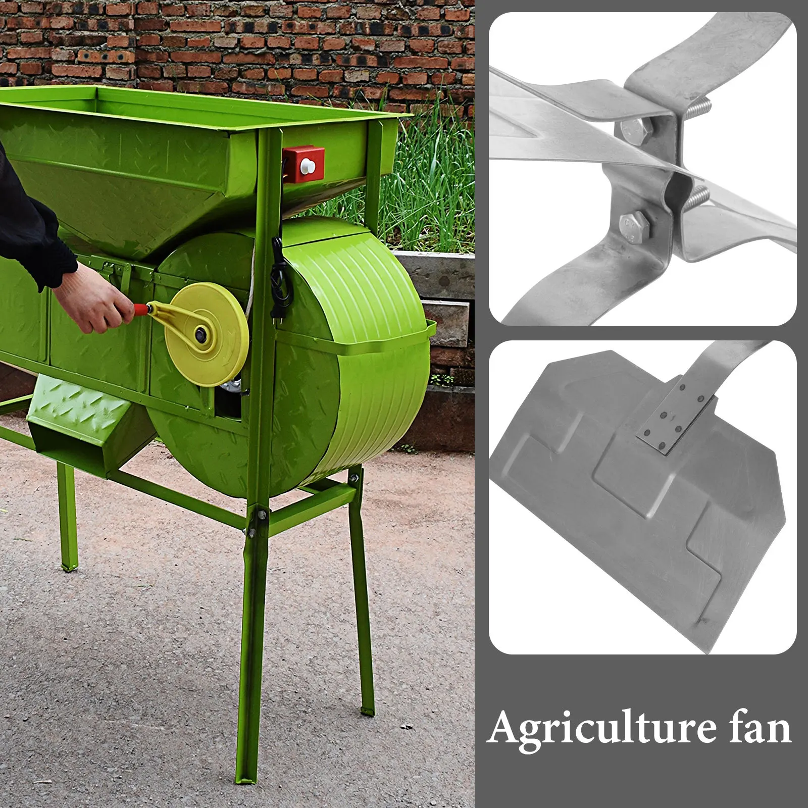 

1Pair Agriculture Fan Part Durable Metal Fan Blades for Agricultural Machinery Crop Dispersing and Labor Saving