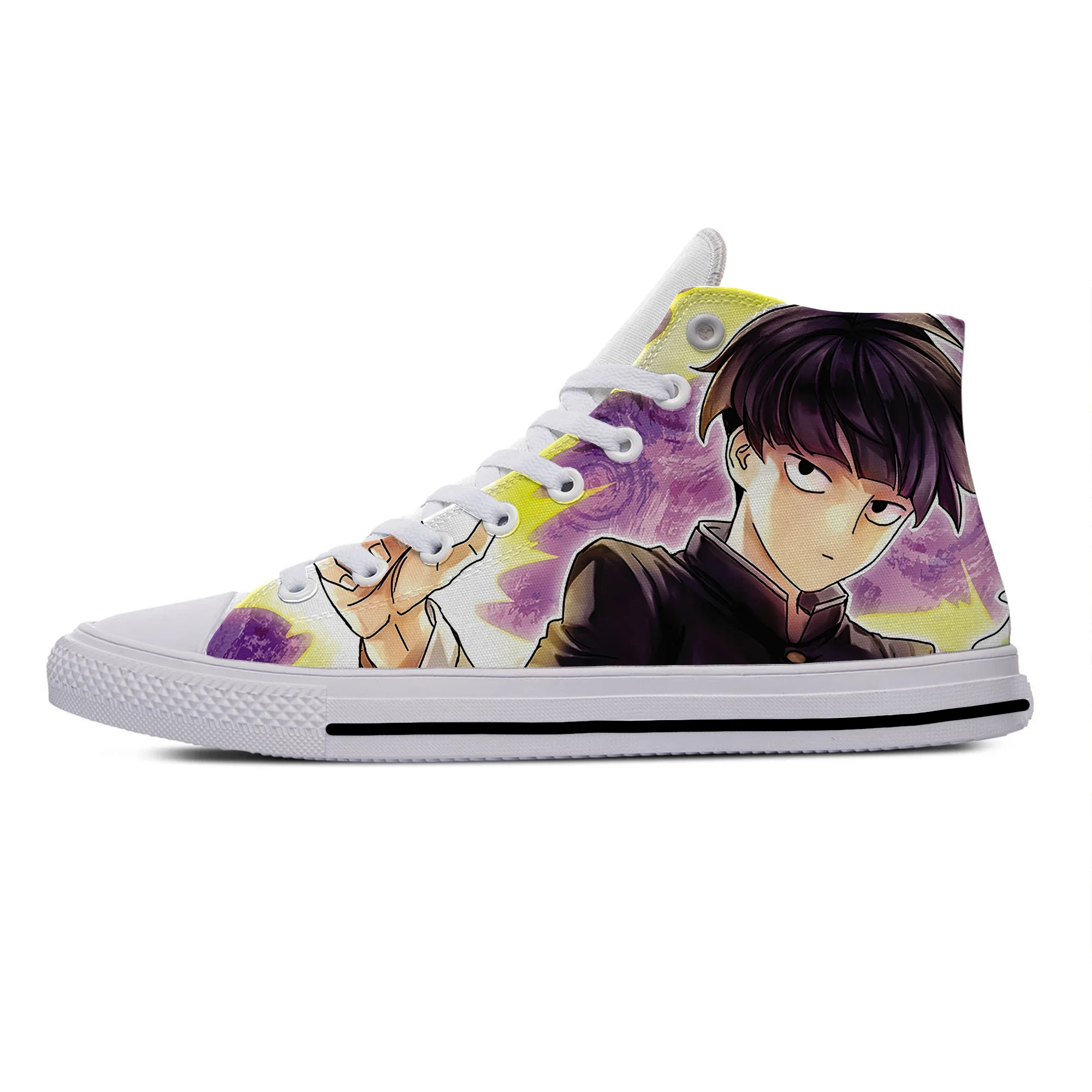 

Japanese Anime Mob Psycho 100 Kageyama Shigeo Summer Board Shoes Breathable Men Women Sneakers High Top Lightweight Casual Shoes