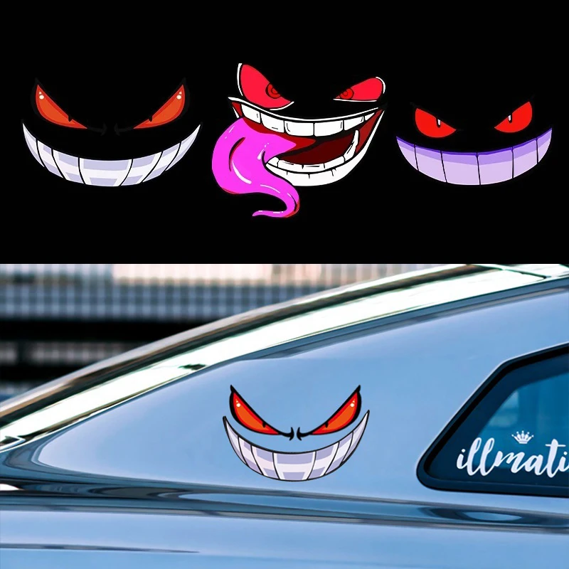 Funny and Fun Stickers Devil Sticker Reflective Waterproof Decal for Car Motorcycle Fuel Tank Caps Decor Car Styling Sticker