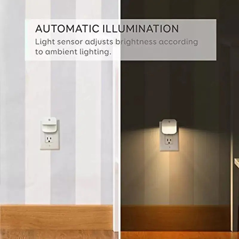 Motion Sensor Wireless LED Night Light Automatic Illumination EU Plug Energy Saving Light Indoor Eye-Protecting Wall Lamp