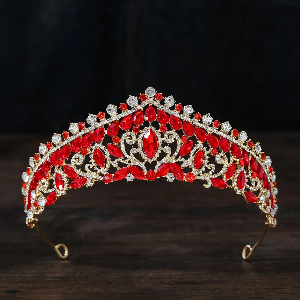 

2025 New Crystal Baroque Crown Elegant Wedding Hair Tiara Princess Tiara Wedding Styling Gown Headband Accessories Head Jewelry