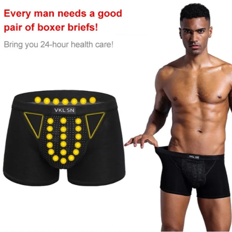 1 Pcs New Size L-5XL Panties Men Underwear Cotton Shorts Boxers Breathable Men\'s Sexy Underwear British Magnetic Therapy Boxer