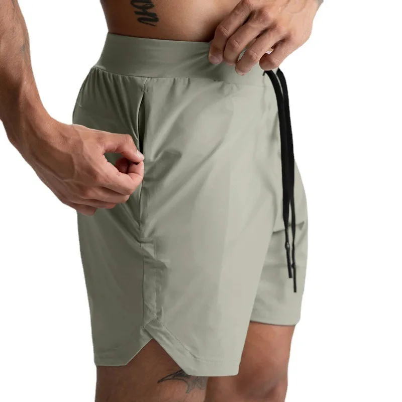 

Mens American Style 5-Inch Woven Shorts - Single Layer Quick Dry Solid Color Athletic Shorts for Running Gym Sports Casual