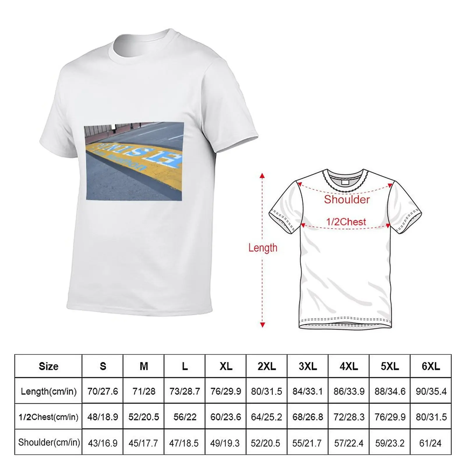 Boston Marathon Finish Line T-Shirt Man t-shirt Short sleeve tee luxury clothes men