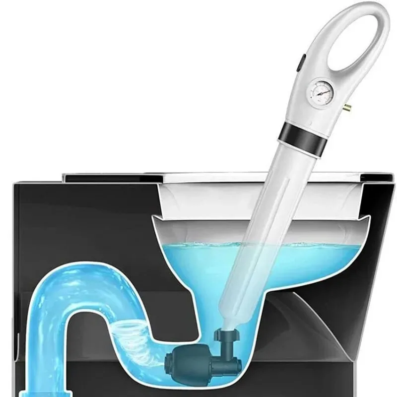 Pipe Toilet Plungers Sewer Dredge Clogged Remover Drain Blaster High Pressure Air Drain Cleaner Manual Pneumatic Dredge Tools.