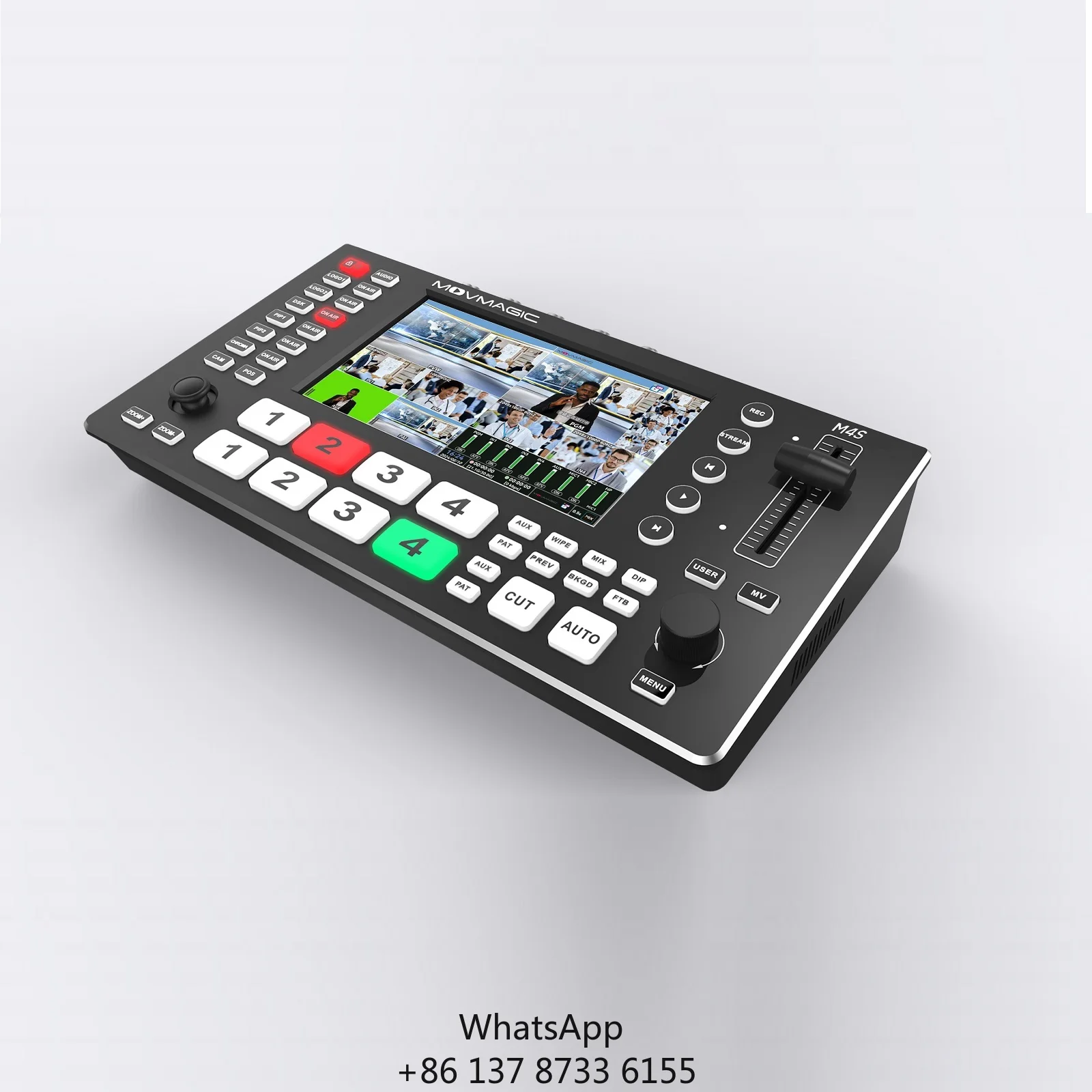 Movmagic 5-ch Professional Video Switcher Multi-layer Editing Screen Orientation Switching Multi-functional PTZ Camera Control