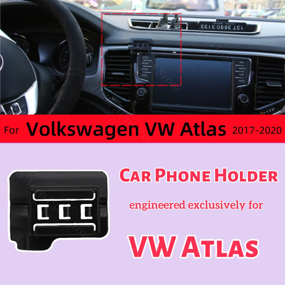 

Магнитный держатель телефона для Volkswagen VW Atlas 2017-2020, беспроводная зарядка, специальный фиксированный кронштейн, аксессуары для крепления MagSafe