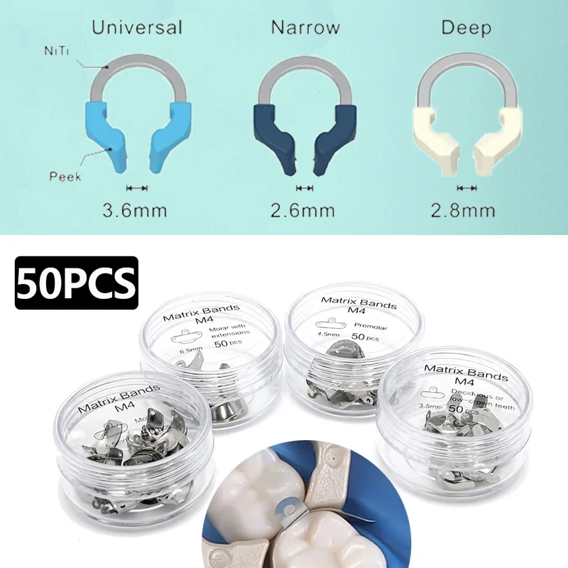 

Стоматологические секционные матричные ленты Секционная металлическая матричная система Универсальное узкое никель-титановое зажимное кольцо