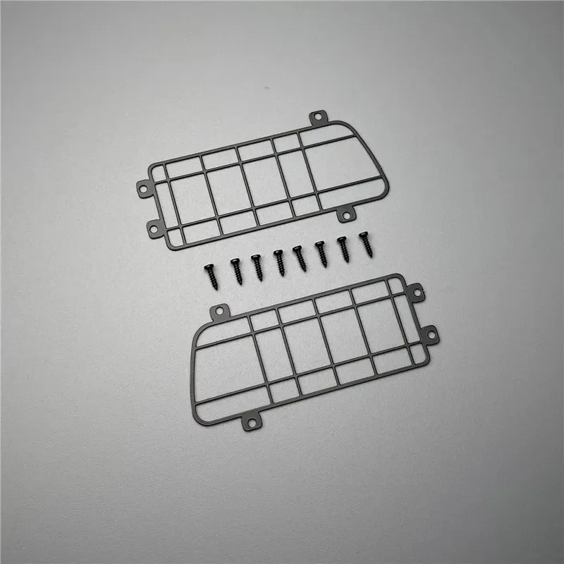 RC 1/14 1 Pair Metal Headlight Guard Lamp Net Light Stand for Tamiya Dump Truck for Iveco SCANIA MAN Truck Tripper DIY Parts