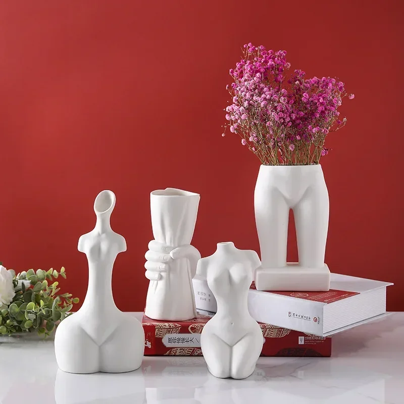 

Body art vase Nordic art Ceramic vase hogar decoraciones home Suitable for home, bedroom, desk, bookcase and other scenarios