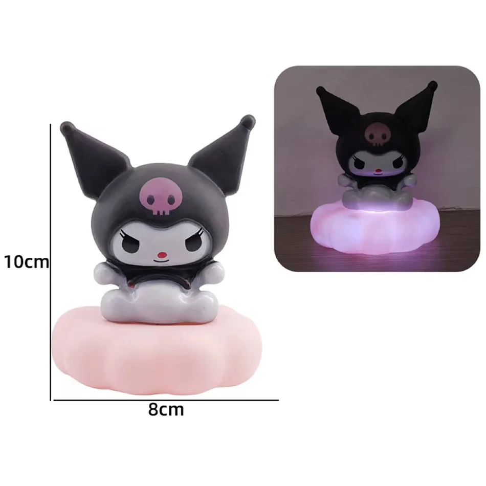 New Japan Style Sanrios Night Light Enamel Cloud Cartoon Kuromi Cinnamoroll Pochacco Small Table Light Illuminating Decoration