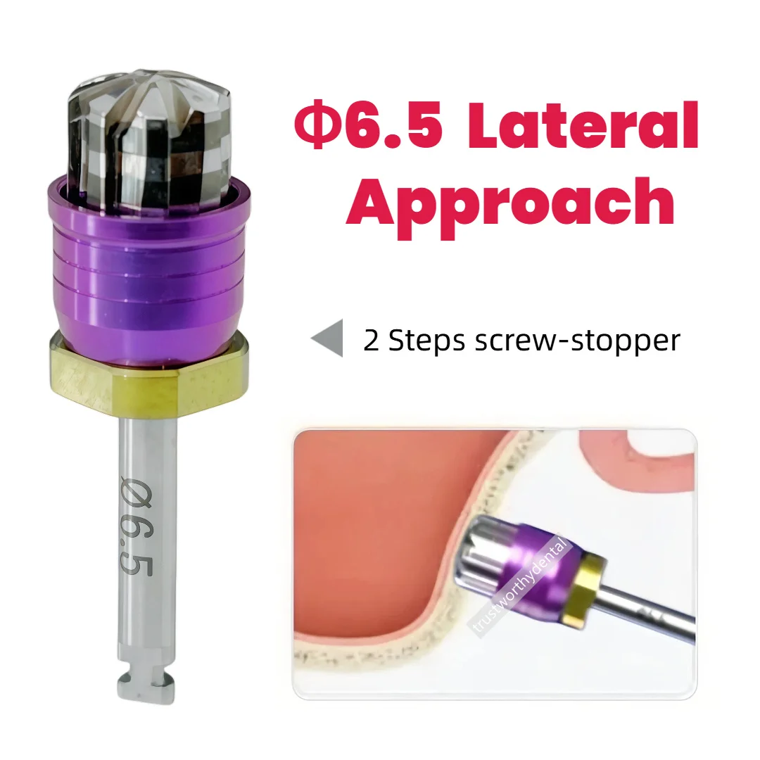 ⌀6.5 Dental Lateral Approach Drill with Stopper Sinus Membrane Lift Kit Dome Drill Crestal Bone Window Perforate DSI LAS CAS