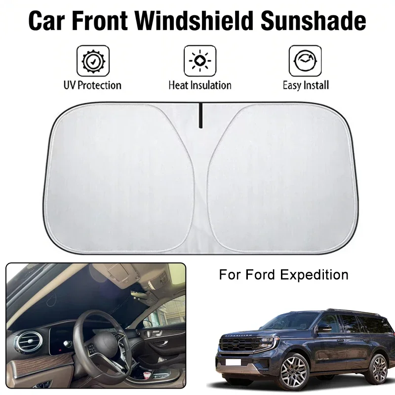 

Foldable Car Windshield Sun Shade UV Block Heat Insulation For Ford Expedition Interior Protection Accessories
