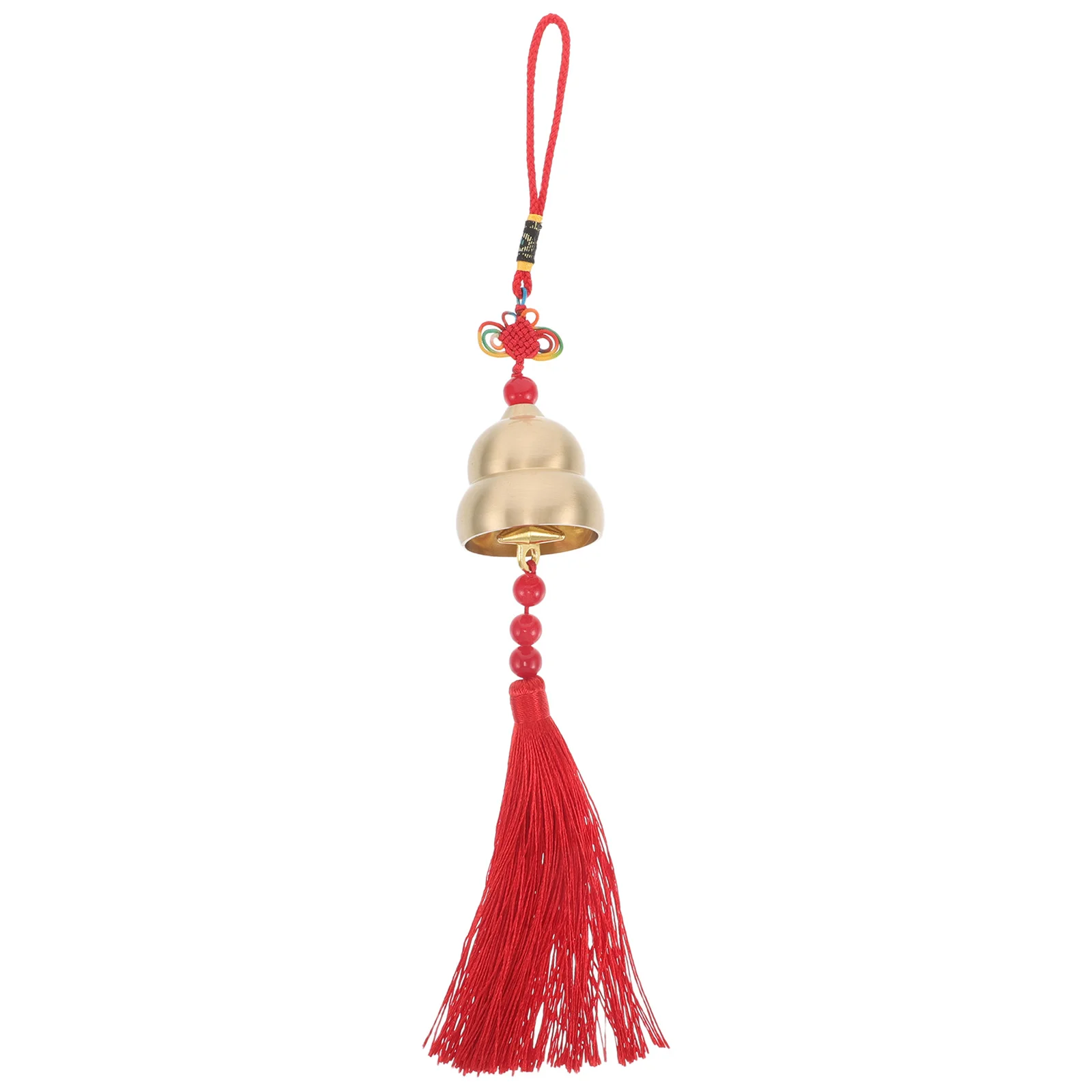 

Brass Gourd Wind Chime Hanging Ornament For Car Interior Rearview Mirror Decor Chinese Style Pendant Automotive Charm