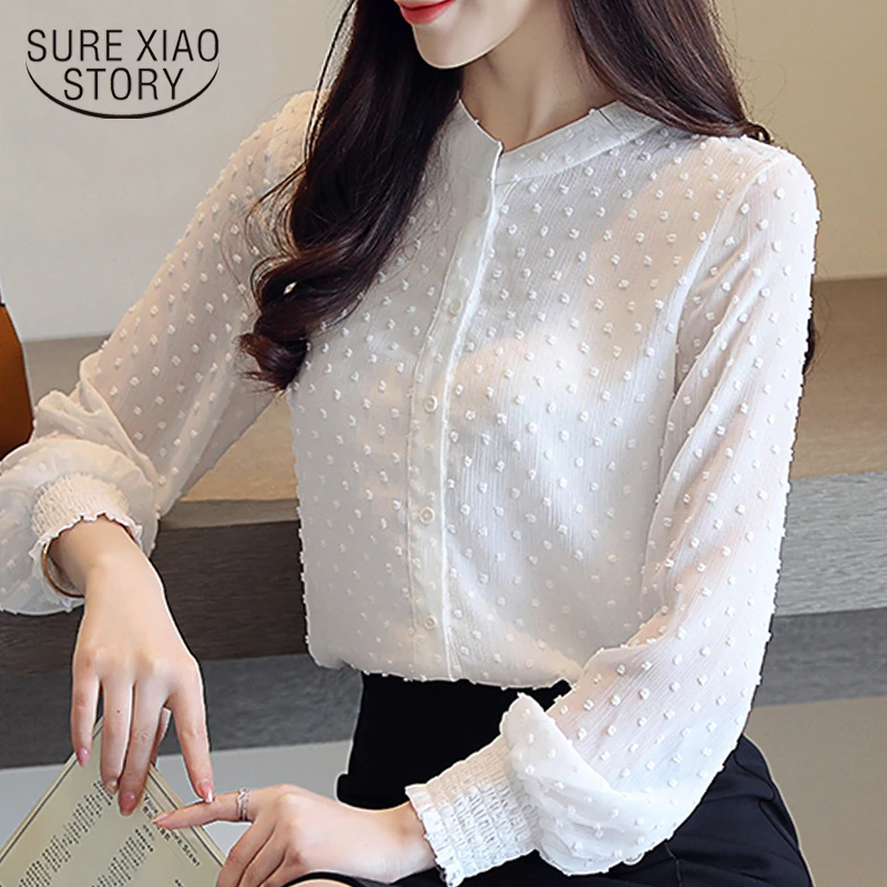 Fashion Women Blouses 2024 Autumn Long Sleeve Women Shirts White Blouse Tops Office Work Wear Women Blouse Shirt Blusas 0974 60