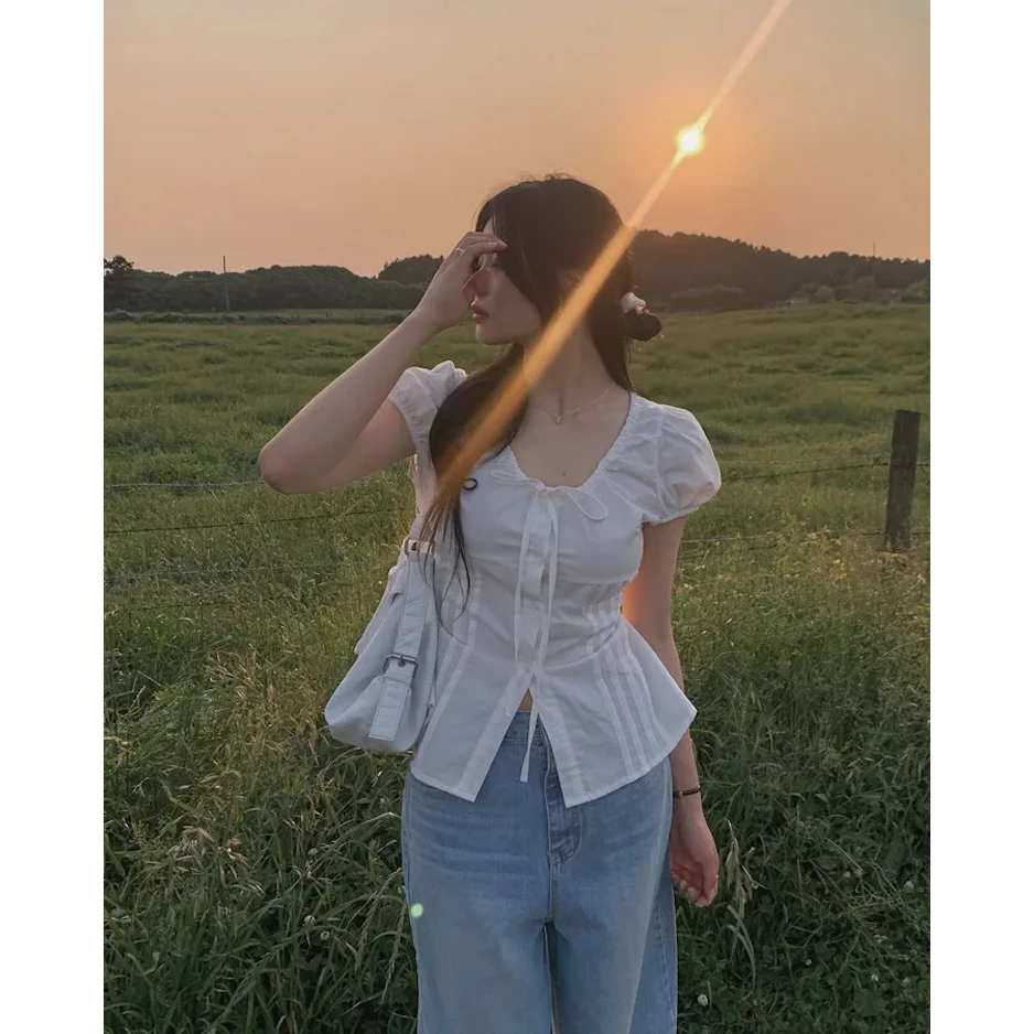 

Шикарный круглый Ne Dstring Waist irt Универсальный модный женский летний irt Удобный дышащий повседневный irt