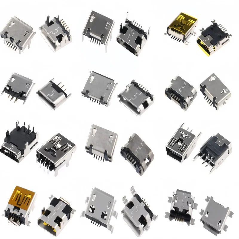 

10Pcs Micro USB Mobile Phone Android Interface T-type Mini Trapezoidal Patch Female Socket Multiple Options Available