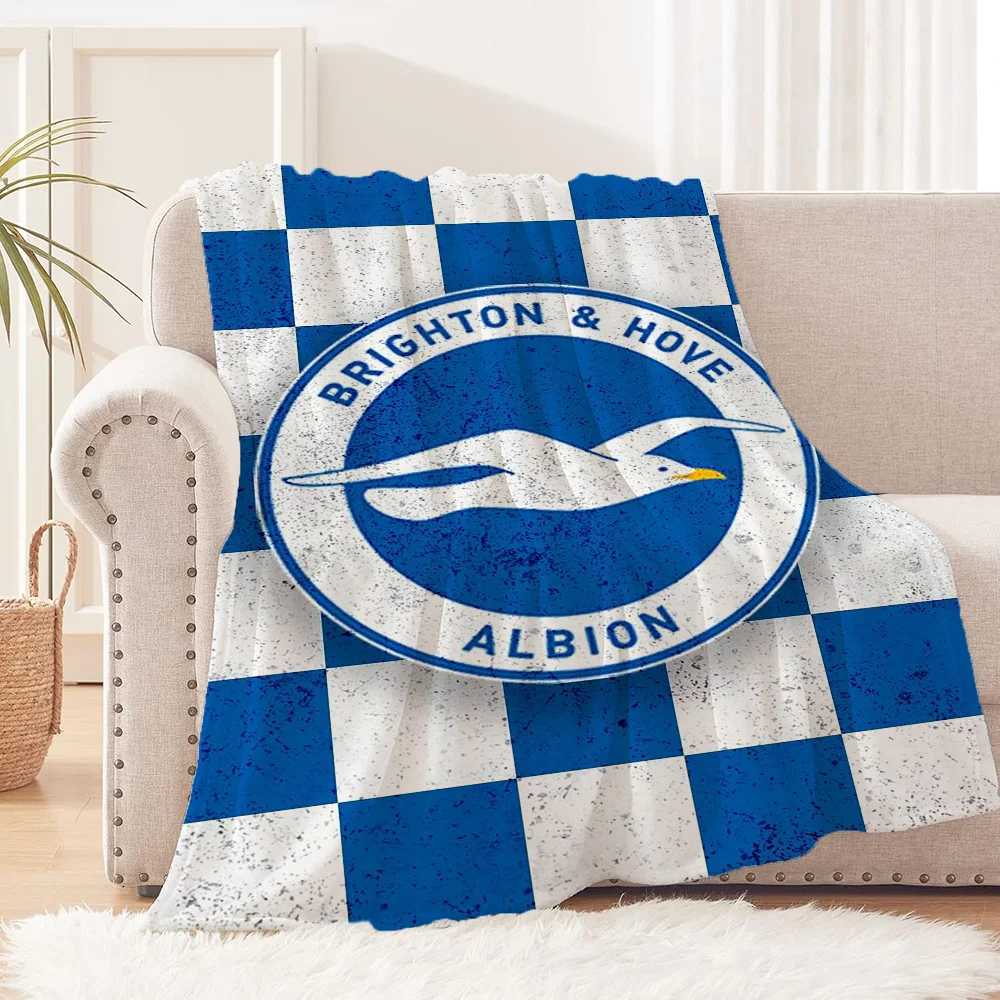 B-Brighton & Hove AlbionS Luxury Throw Blankets & Throws Football Thermal Blankets for Bed Blanket 150cm X 200cm Home Interior