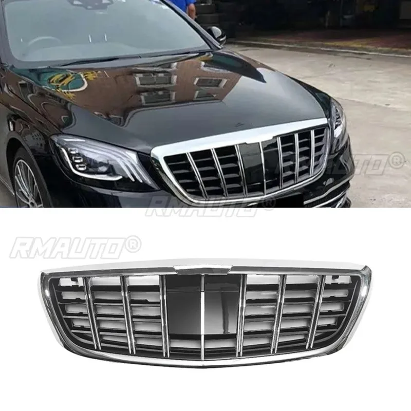 

Car Bumper Grill Decorative Strips Racing Grille Body Kit Front Bumper Grill For S-Class W222 2014-2022 Exterior