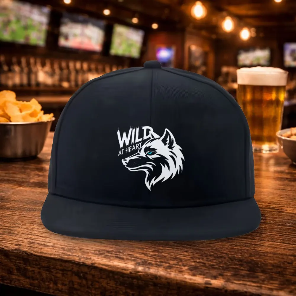 2026 WILD AT HEART Wolf Head Flat Brim Hip-Hop Baseball Cap - Street Fashion Outdoor Sports Cap - Couple'S Hip-Hop Hat - Versati