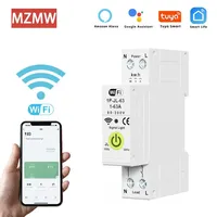 1P+N TUYA Intelligent WiFi Circuit Breaker Automatic Change Over Switch Overcurrent Overvoltage Leakage Protection Smart Home