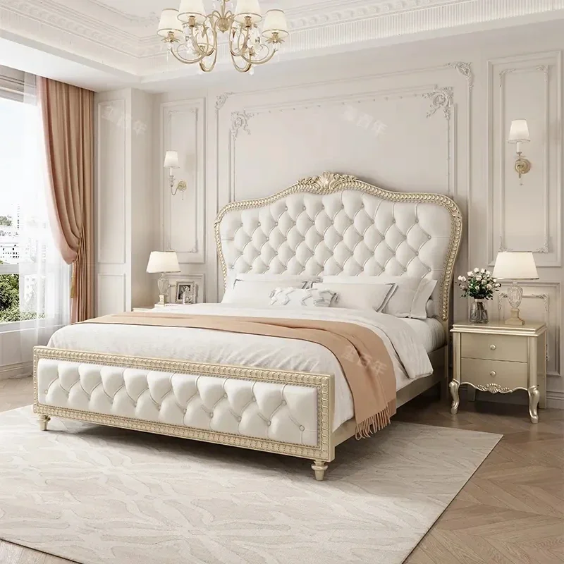 

Bedroom Luxury Massage Bed Modern European Sofa Design Queen Bed Princess Sleeping Letto Matrimoniale Lounge Suite Furniture