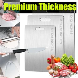 Board Kitchen Titanium Cutting Boards For Stainless 304 Steel Thickened Double-Sided Fruit Meat Chopping Food Grade Portable