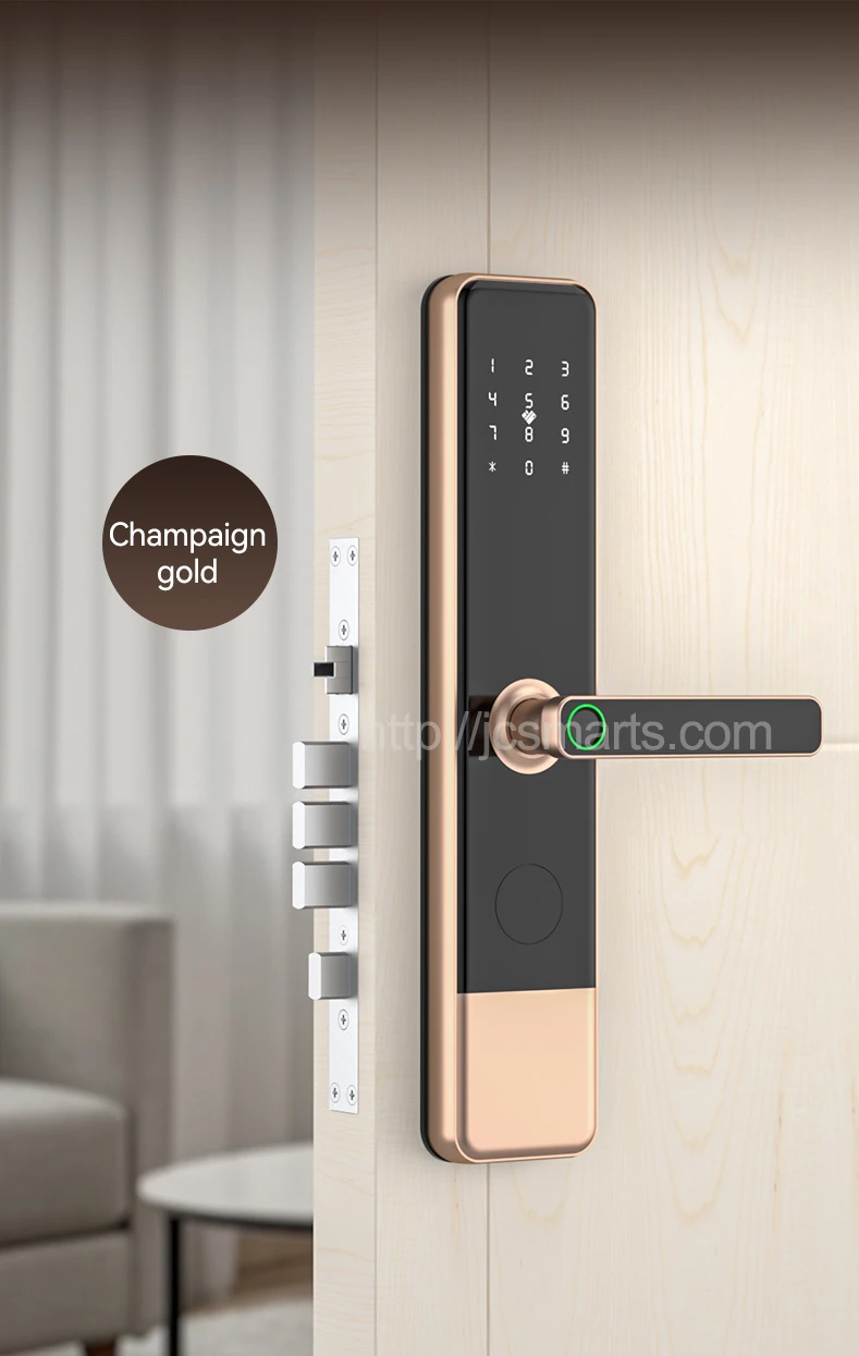 Neuankömmling Wifi Remote Ttlock App Keyless Security NFC-Karte Finger abdruck Passwort Digital Smart Locks mit 8 stücke Batterien betrieben – Detail 19