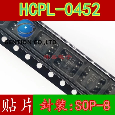 

10PCS HCPL-452 HCPL-0452 HCPL-0452-v 452 printing SOP8 light coupling in stock 100% new and original