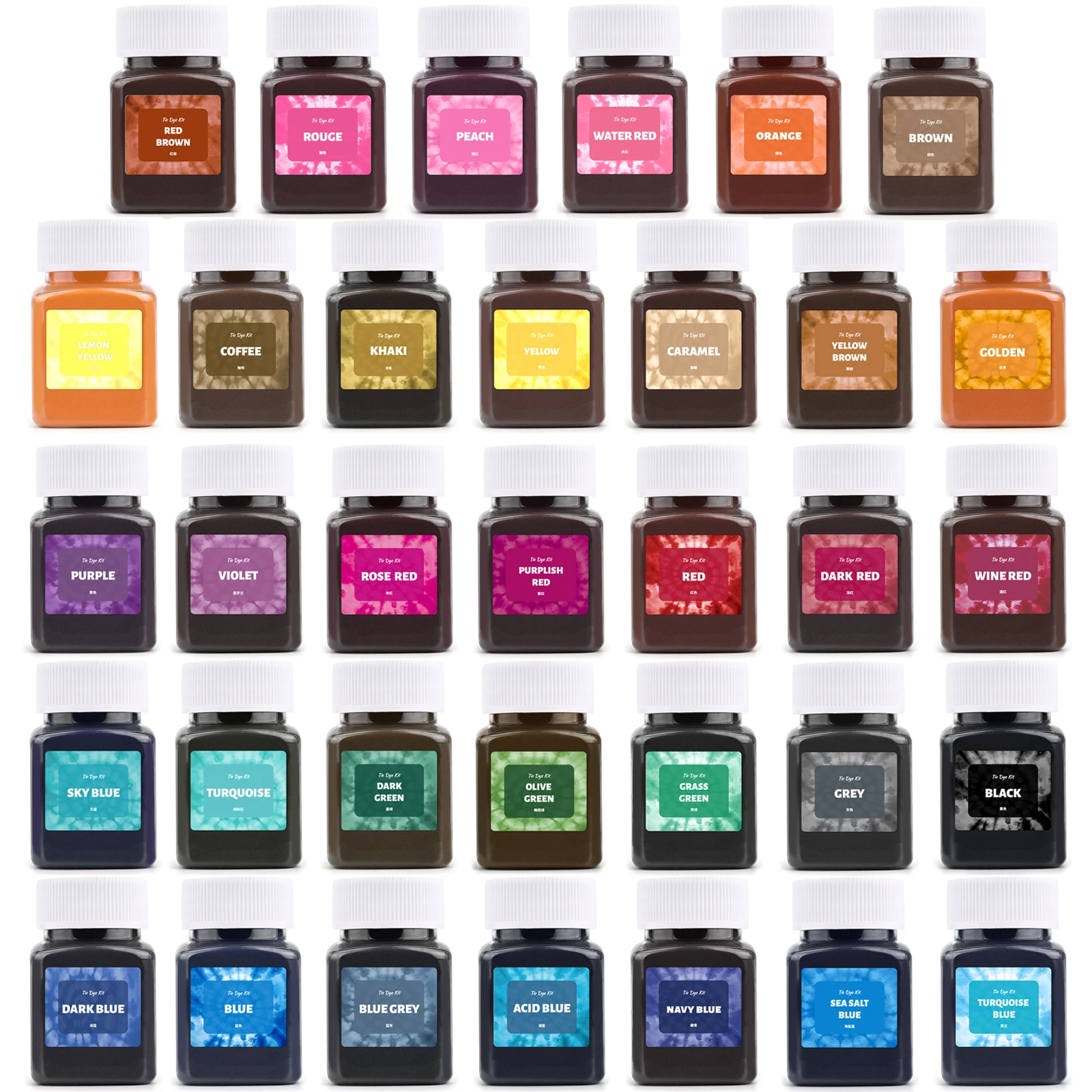 원단 타이 염료 파우더, 코튼 나일론, 올드 의류, 리퍼브 타이 염색 안료 파우더, 색상 변경 재료, 50ml/병